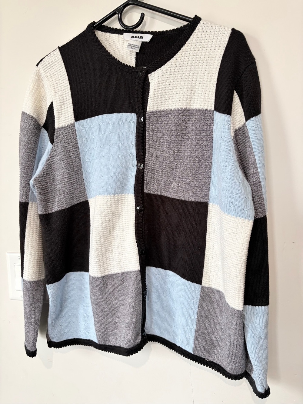 Super cute vintage Alia patchwork cardigan